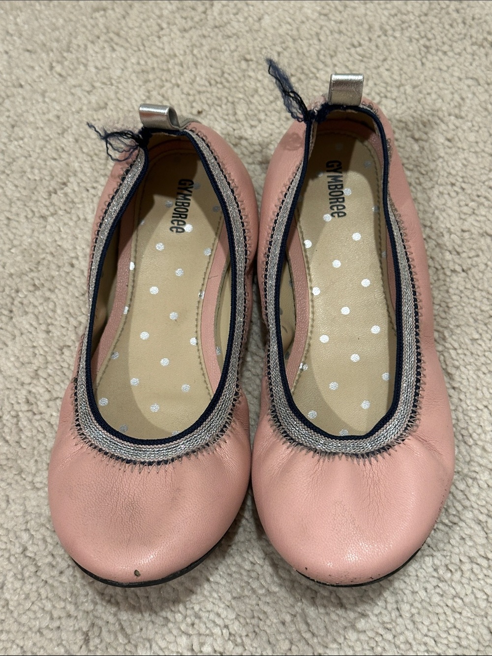 Gymboree Pink Girls Elastic-Trim Ballet Flats